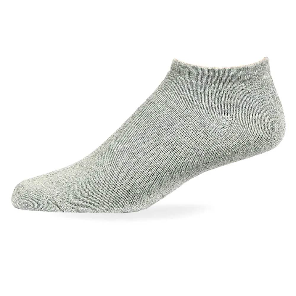 8 Pair Men Cushioned Sport Socks No Show Crew Athletic Basketball Size 9-11 Grey