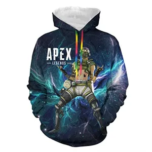 Apex Legends Hoodies - Bloodhound Fashion 3D Print Drawsrting Pullover Gaming Hoodie