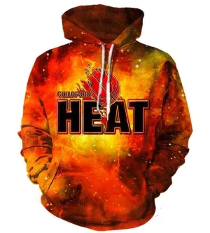 Basketball Miami Heat Hoodies - Zip Up Red 3D Hoodie