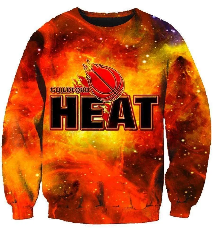 Basketball Miami Heat Hoodies - Zip Up Red 3D Hoodie