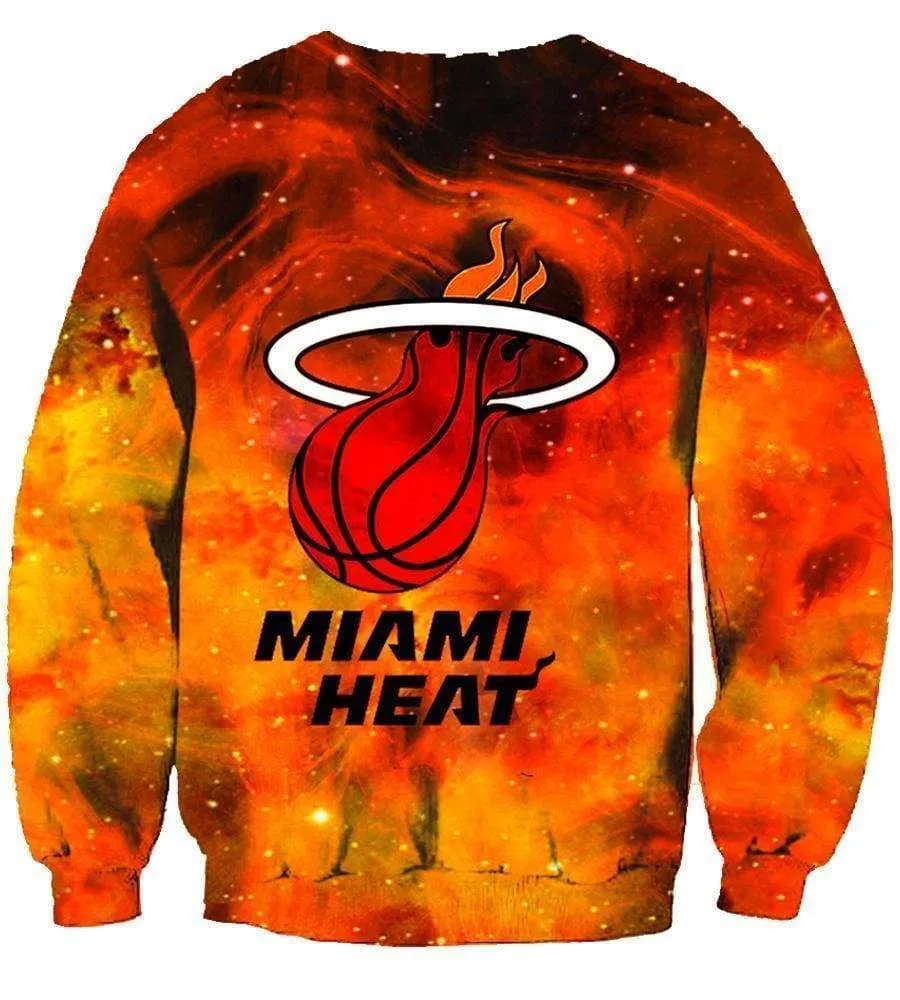 Basketball Miami Heat Hoodies - Zip Up Red 3D Hoodie