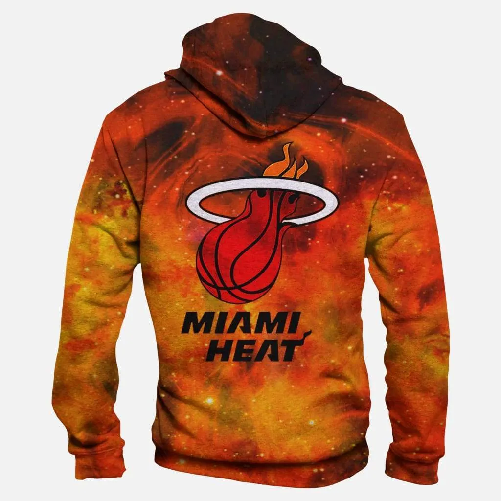 Basketball Miami Heat Hoodies - Zip Up Red 3D Hoodie