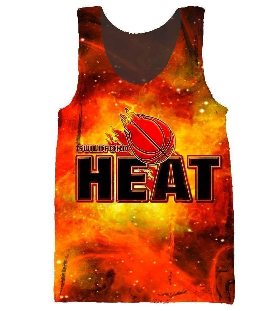 Basketball Miami Heat Hoodies - Zip Up Red 3D Hoodie