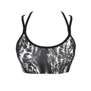 Black And White Animal Print Sports Bra Top For Sale | Animal print Leggings and Bra