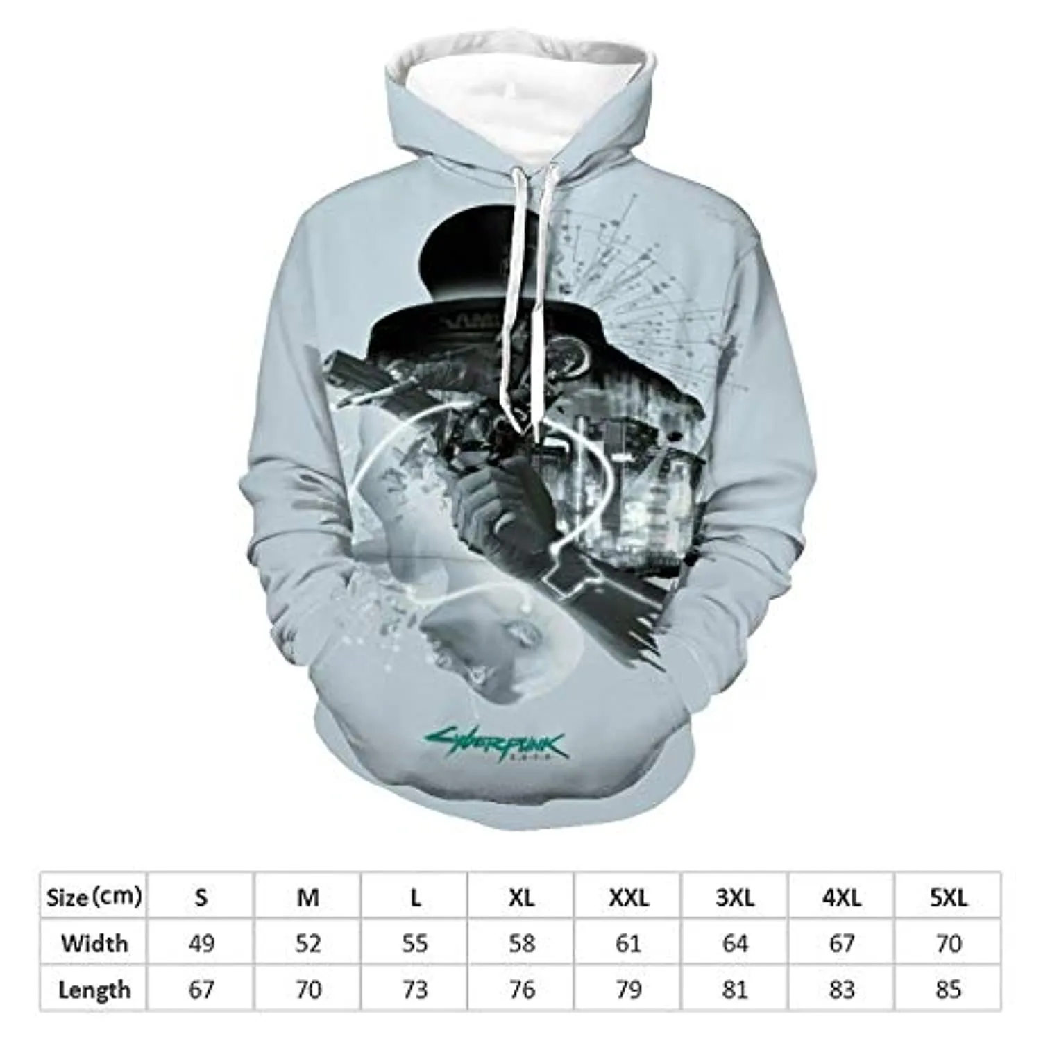 Cyberpunk 2077 Hoodie - 3D Print Hooded Pullover