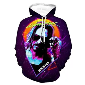 Cyberpunk 2077 Hoodie - Johnny Silverhand 3D Print Hooded Pullover
