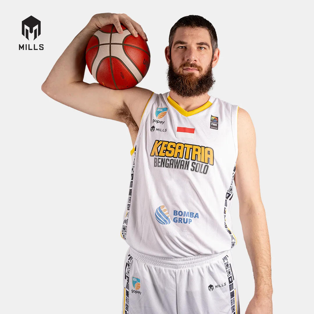 MILLS KBS AWAY BASKETBALL JERSEY PLAYER ISSUE WHITE 26018KBS