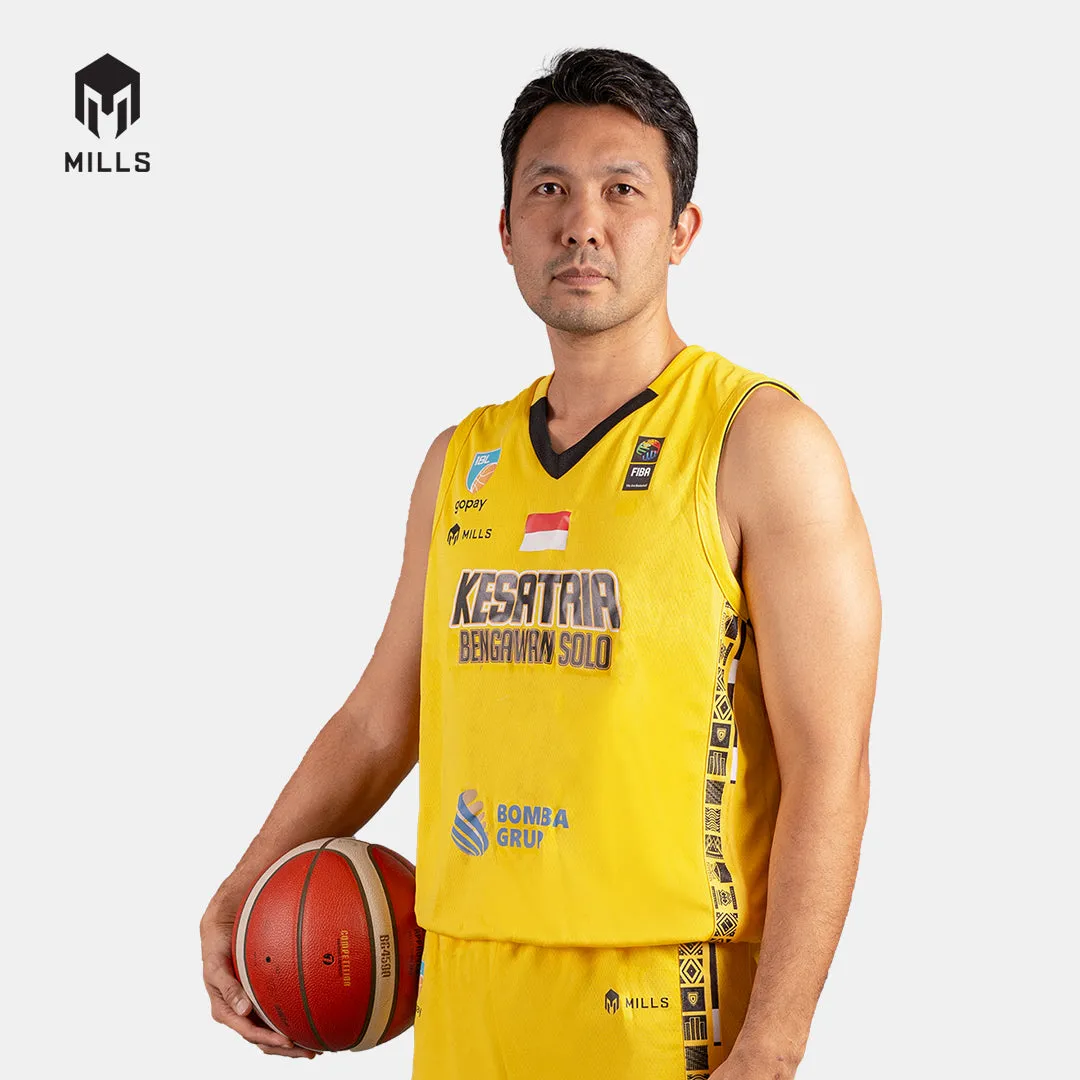 MILLS KBS HOME BASKETBALL JERSEY PLAYER ISSUE YELLOW 26017KBS