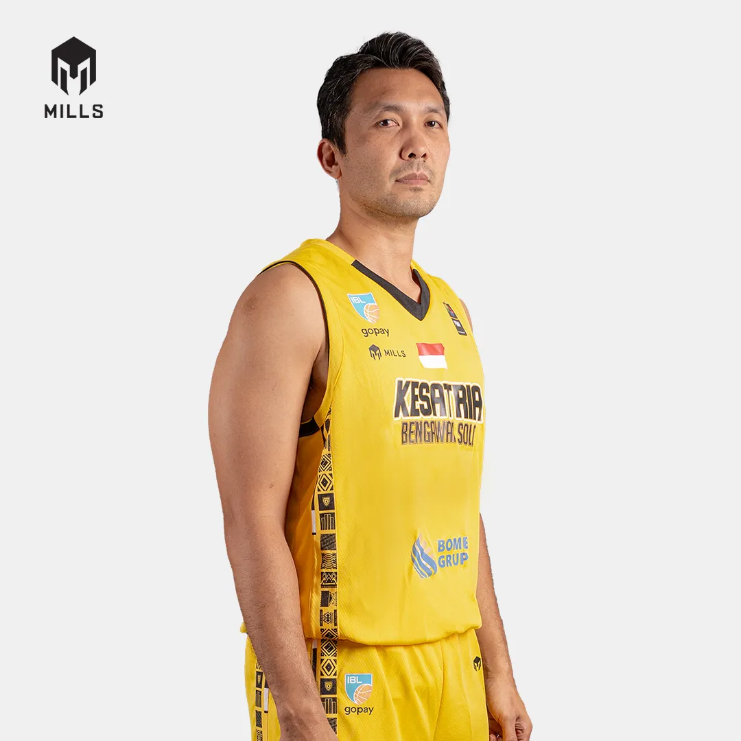 MILLS KBS HOME BASKETBALL JERSEY PLAYER ISSUE YELLOW 26017KBS