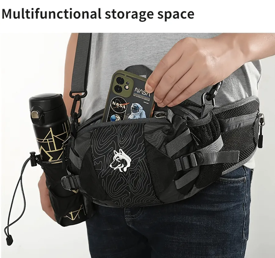 Multi-Purpose Outdoor Sports Waist Bag with Diagonal Belt - SF0632