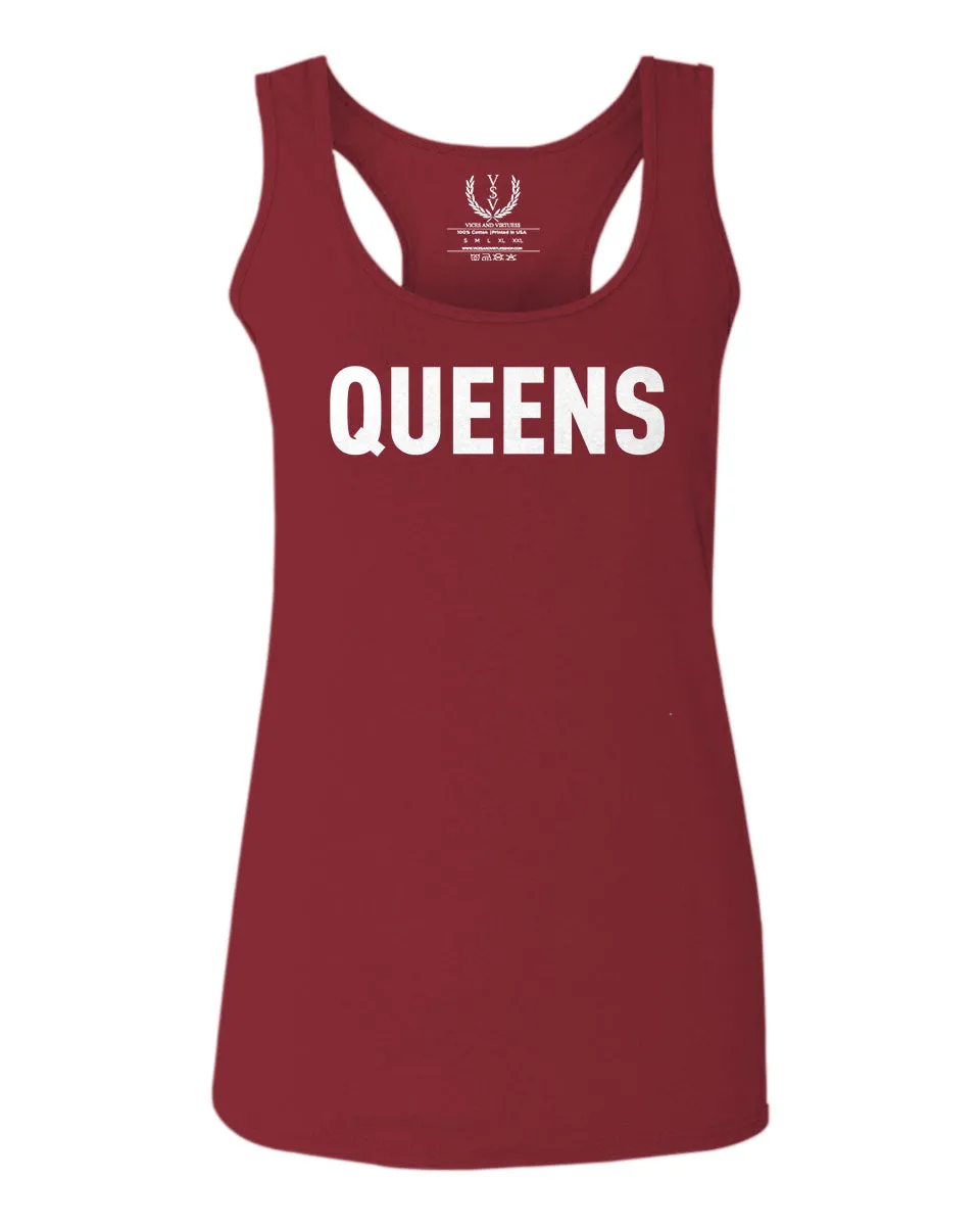 New York Queens NYC Cool City Hipster Lennon Street wear  women's Tank Top sleeveless Racerback