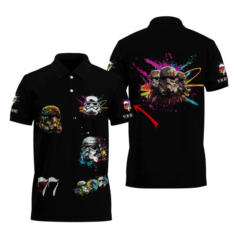Personalized Stormtrooper Helmet Colorful Polo Shirt