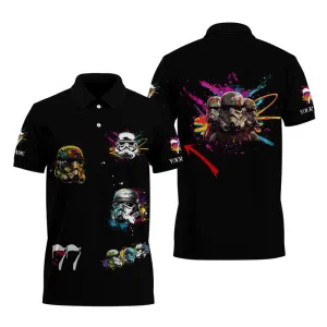 Personalized Stormtrooper Helmet Colorful Polo Shirt