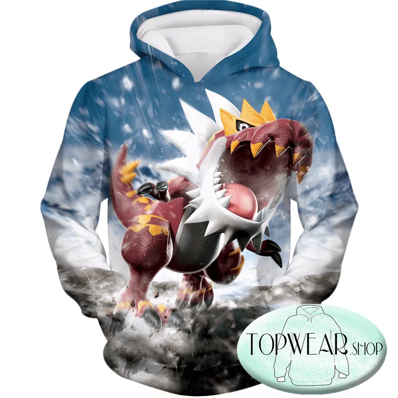 Pokemon Sweatshirts -  Dragon Fossil Pokemon Tyrantrum Sweatshirt
