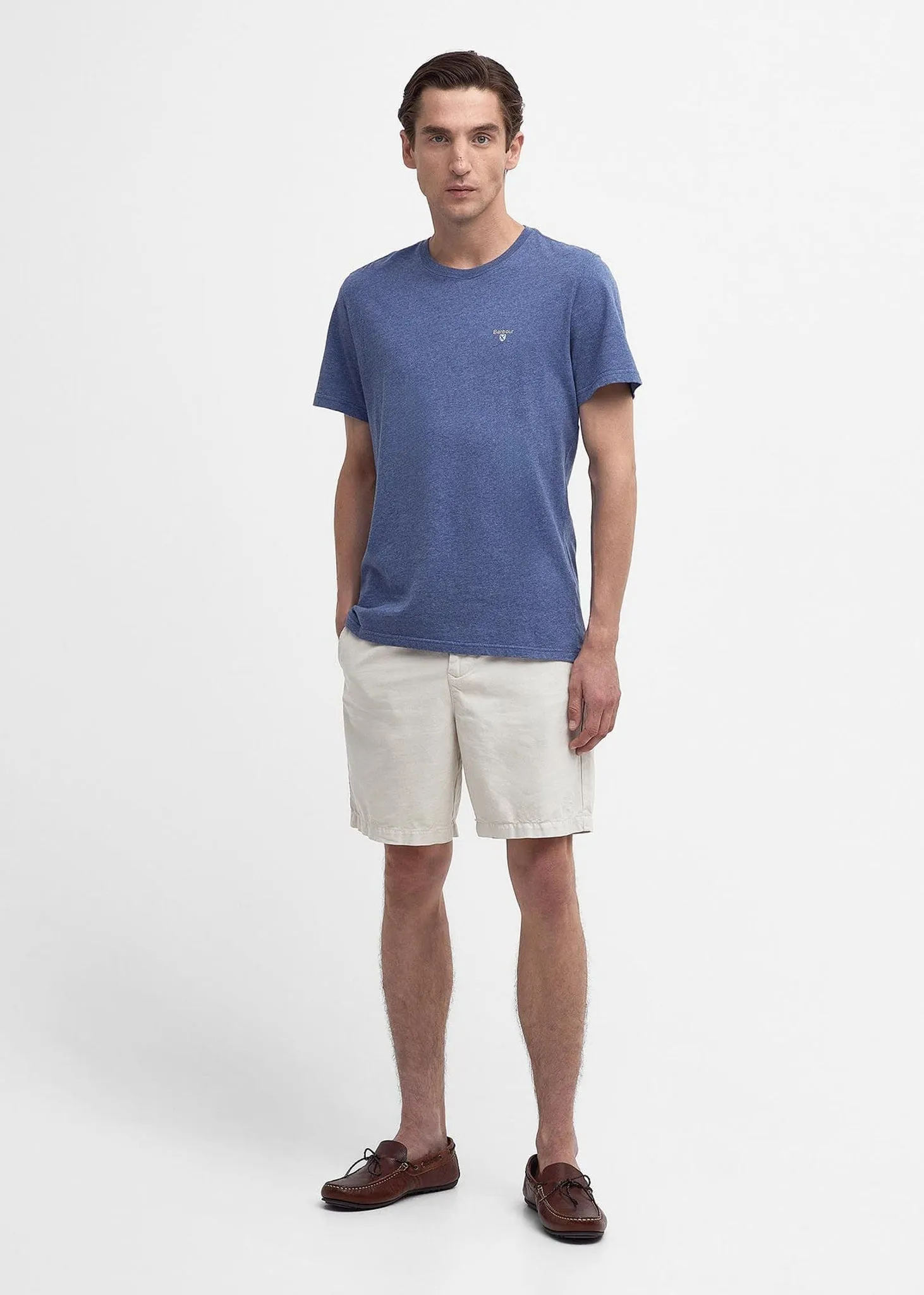 Tartan sports tee - chambray