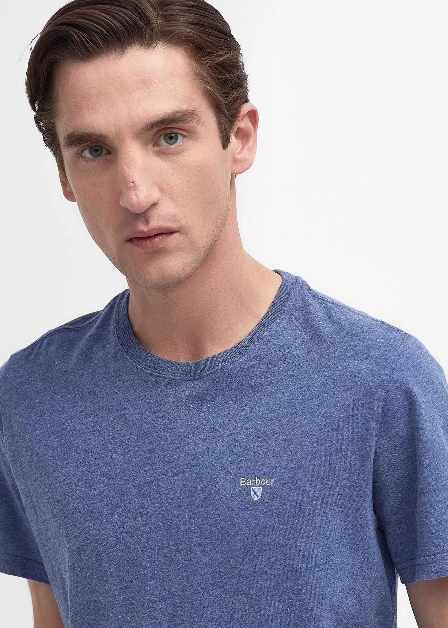 Tartan sports tee - chambray