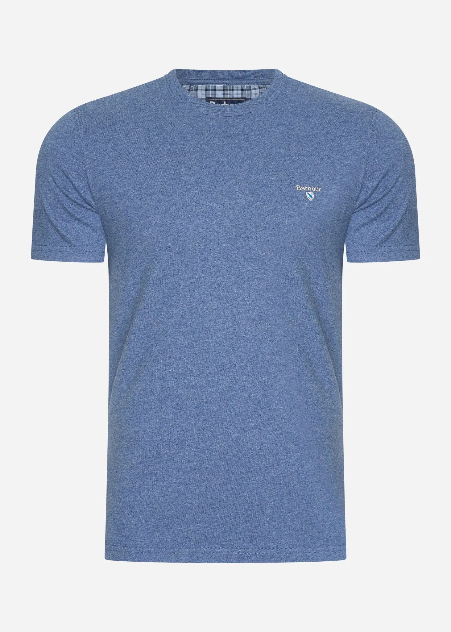 Tartan sports tee - chambray