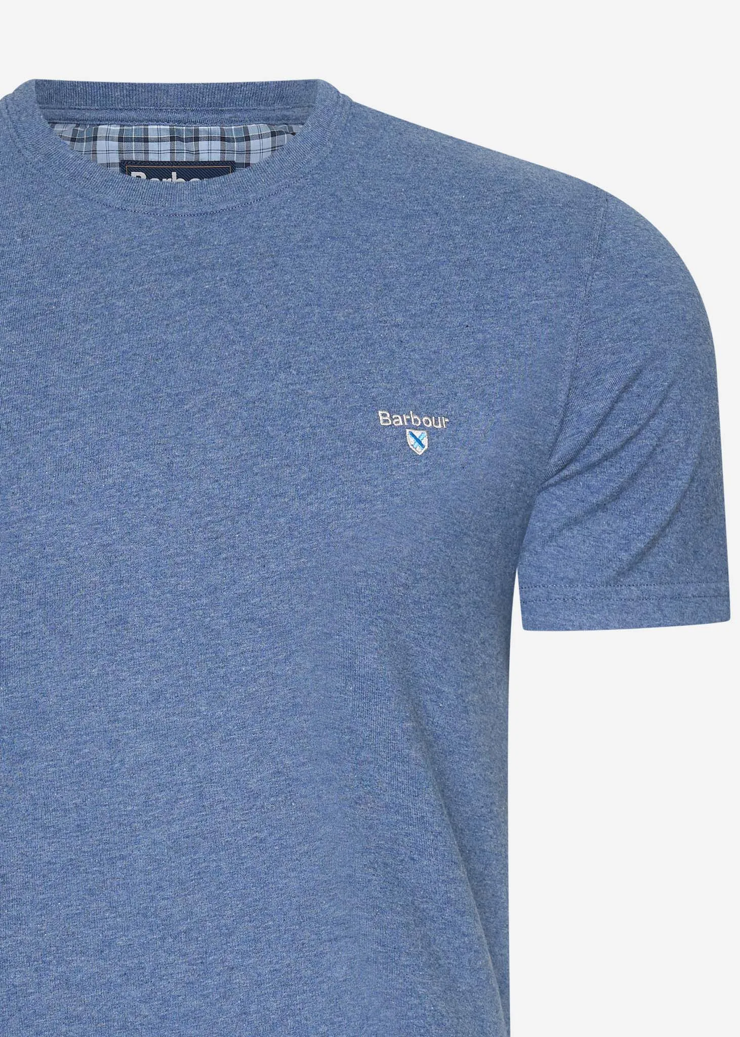 Tartan sports tee - chambray