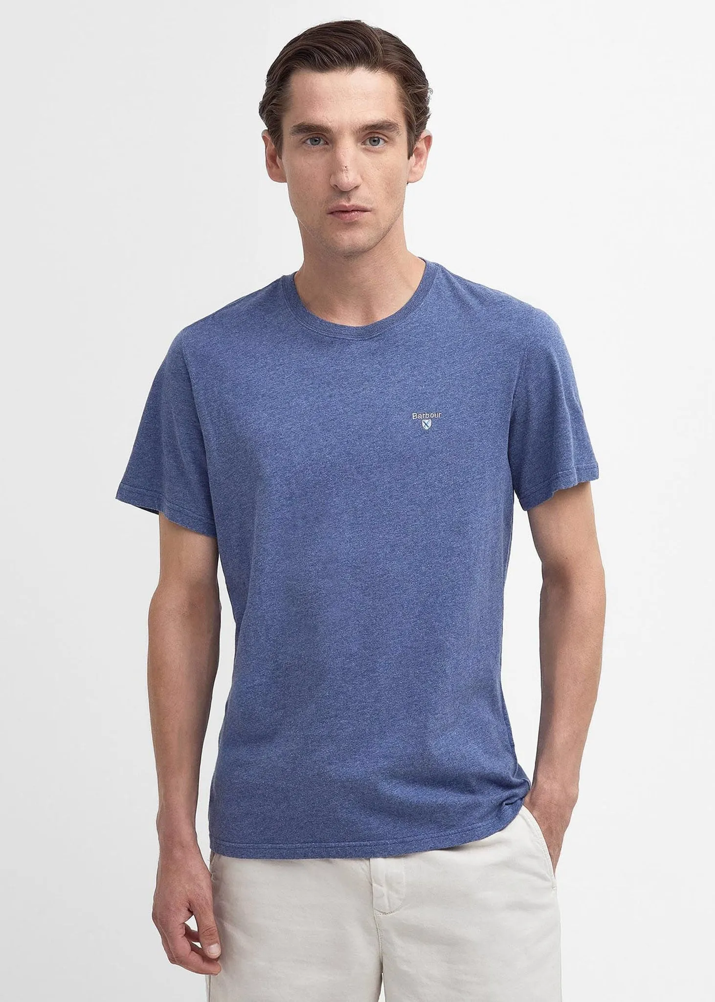 Tartan sports tee - chambray
